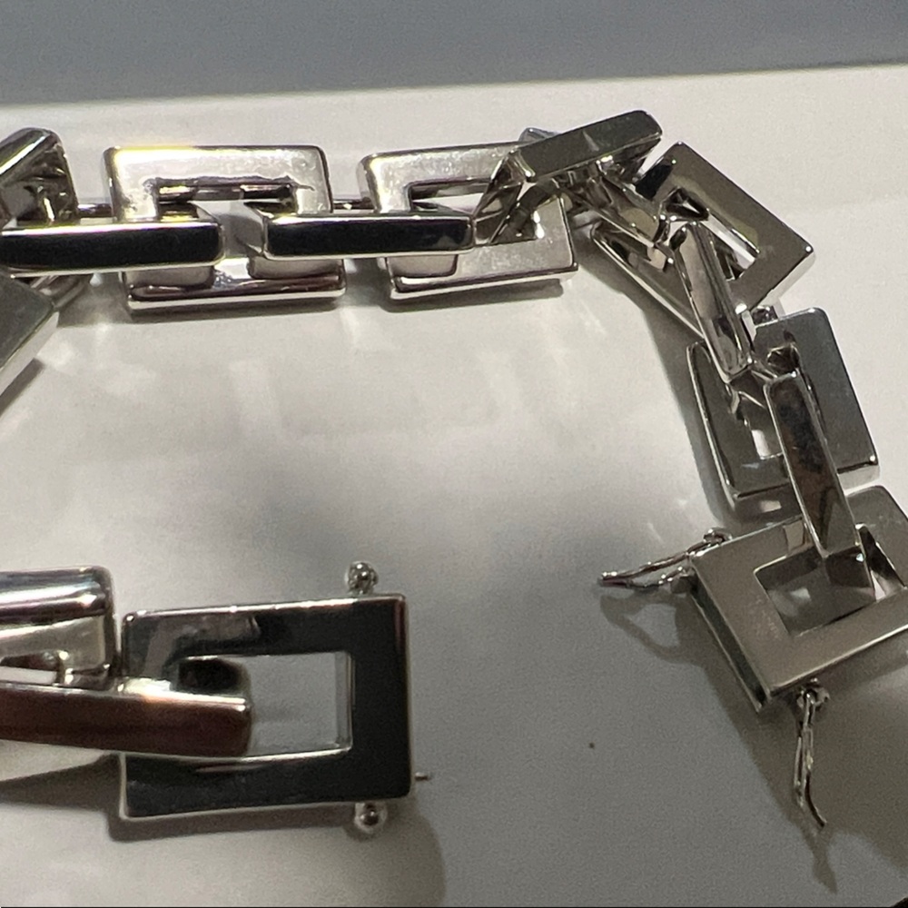 Chunky Milor Rectangular Chain Link Bracelet Magn… - image 5